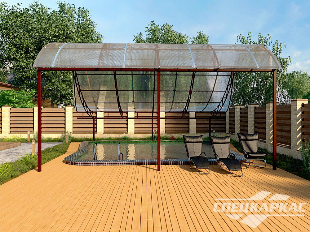 Навес для бассейна из поликарбоната Навес для бассейна из поликарбоната