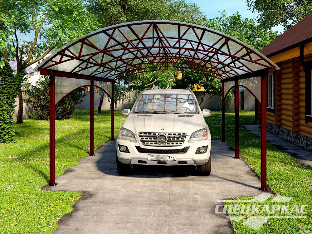 Навес из поликарбоната для автомобиля Навес из поликарбоната для автомобиля
