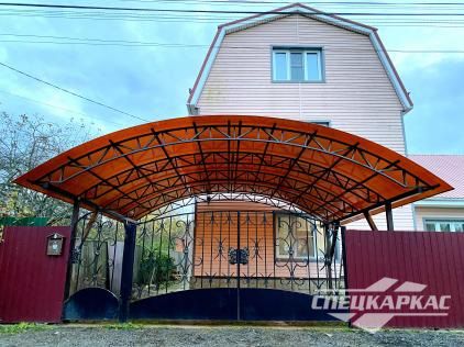 Навес из поликарбоната цена с доставкой и установкой