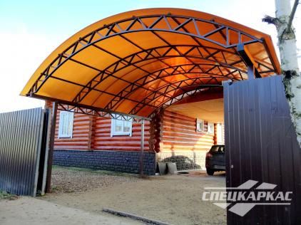 Навес для машины из поликарбоната в Кимрах